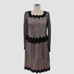 True Vintage 70s‎ Beaded Lace Dress Size M Dark Romantic Whimsigoth Victorian
